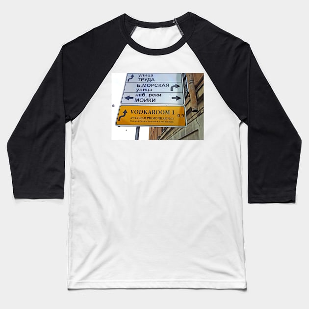 Direction Sign (Saint Petersburg) Baseball T-Shirt by axp7884